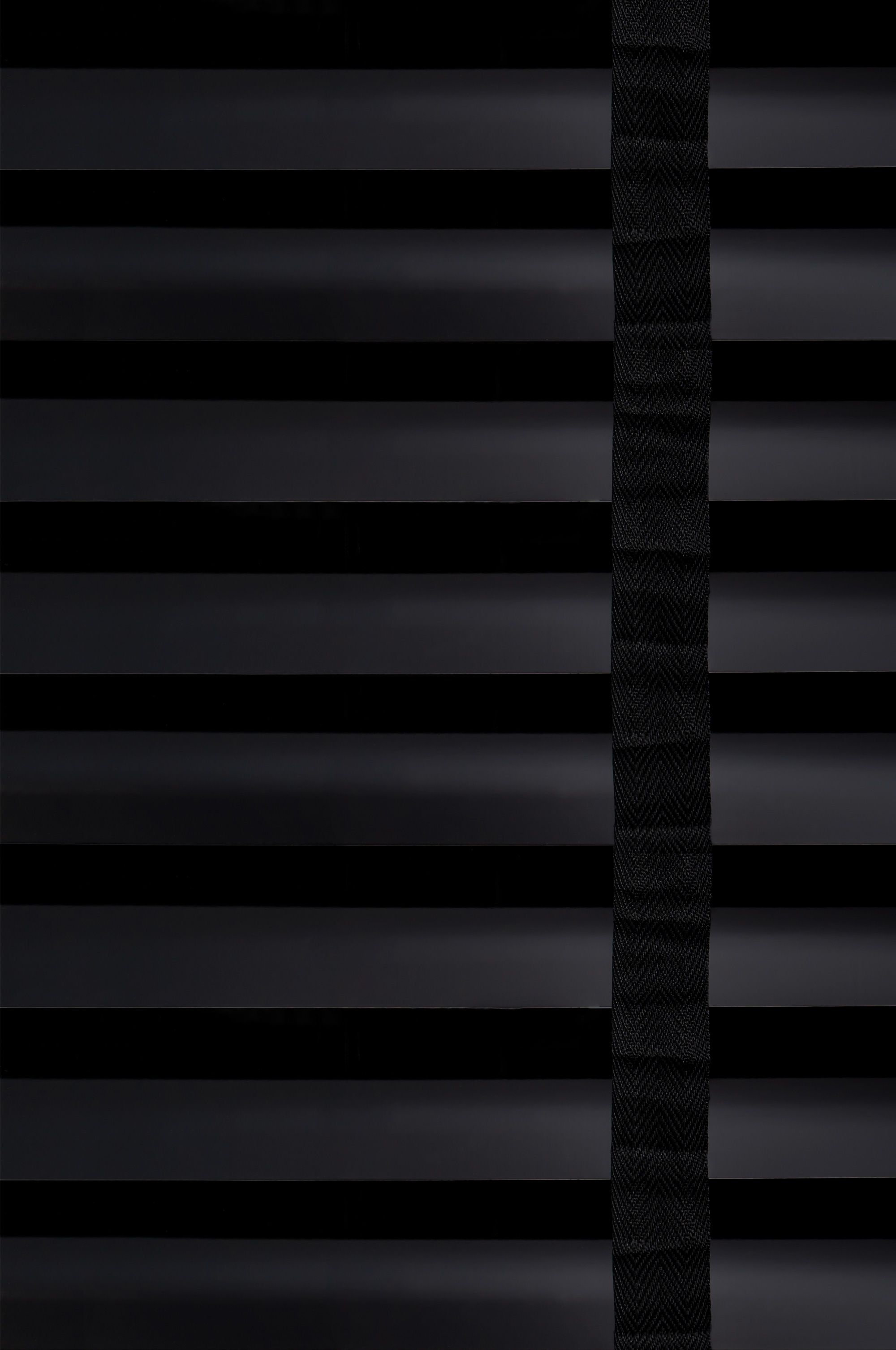 breite Uni Aluminium Jalousie auf Maß - Schwarz matt & Schwarz