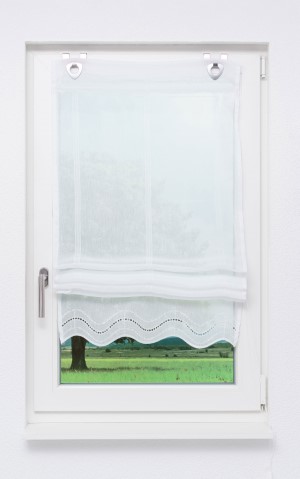 Ösen stilvoll montieren Raffrollo Fensterbehang - und mit einfach
