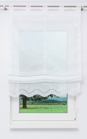 Raffrollo in Weiß - klassische, helle Fensterdeko, die immer passt